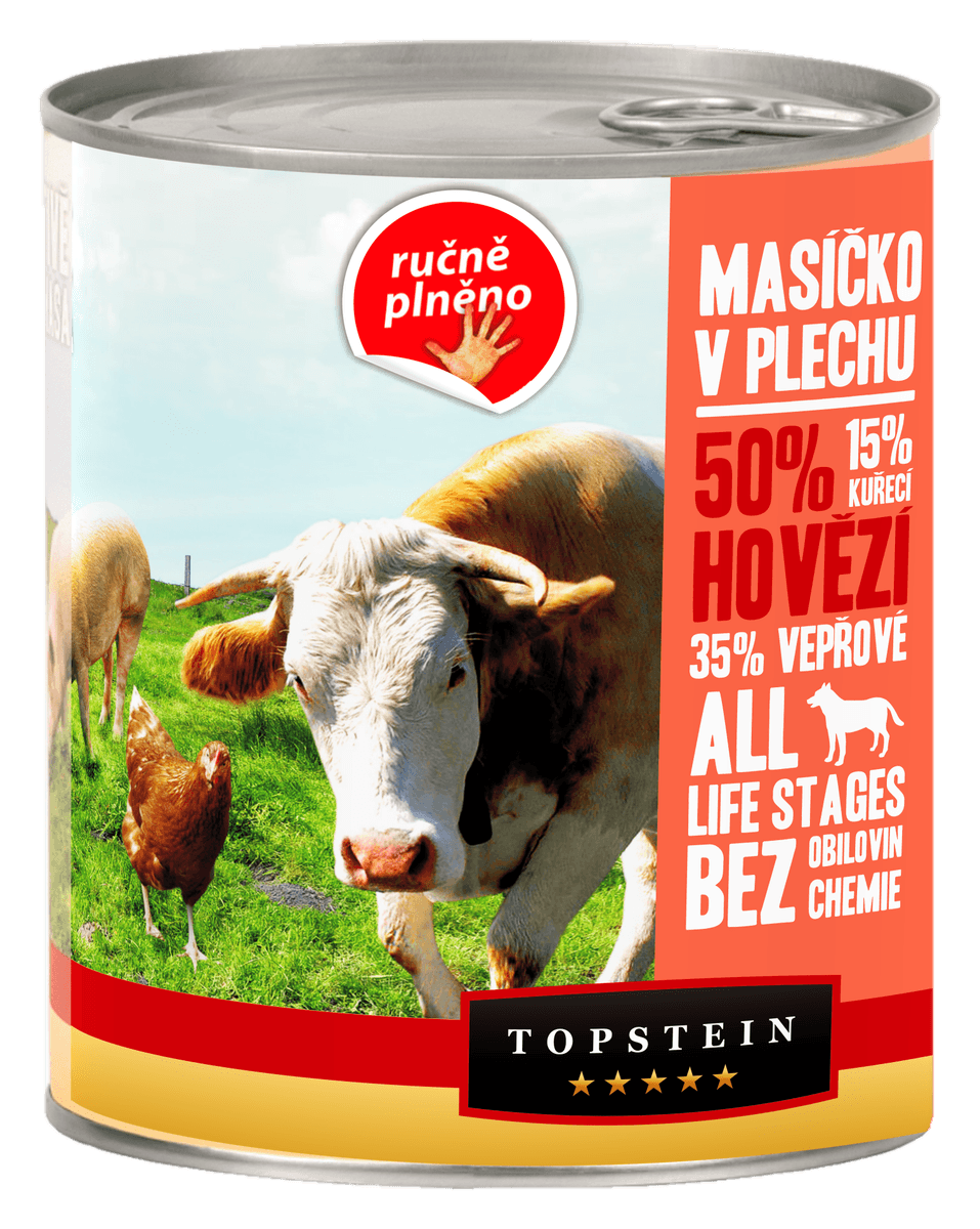 Topstein Meat in a Can – Beef, front of the pack