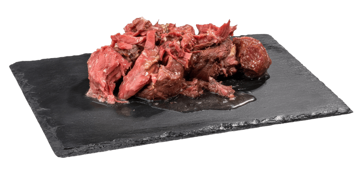 Contents of a Topstein Beef Steaks in a Can on a board