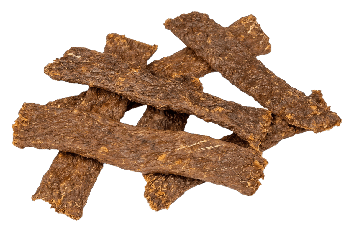Contents of a Topstein Beef Stripes on a board